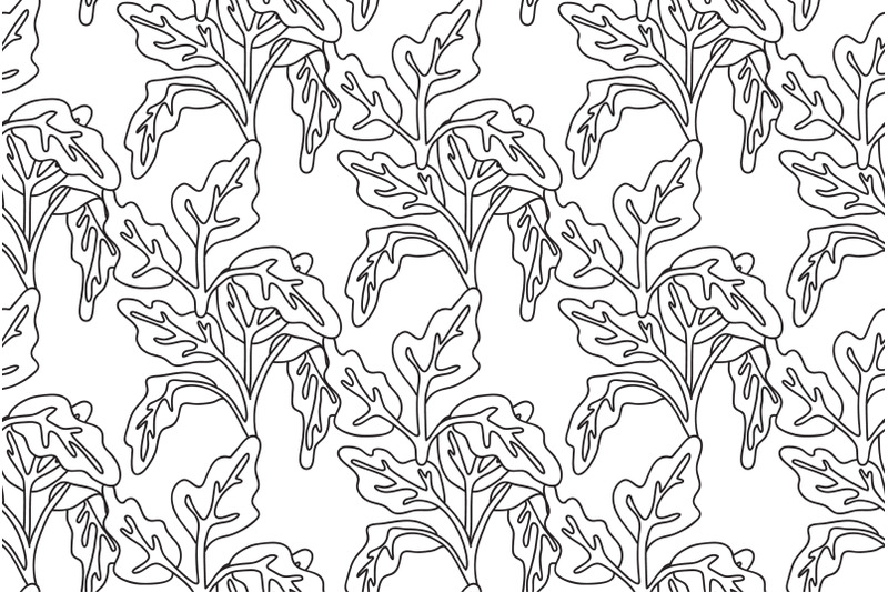 line-art-floral-seamless-pattern-with-tropical-leaves-vector-illustrat