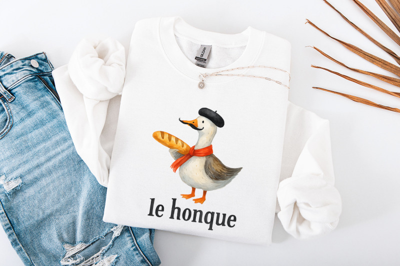 le-honque-french-goose-png-funny-goose-png-cute-bird-clipart-french
