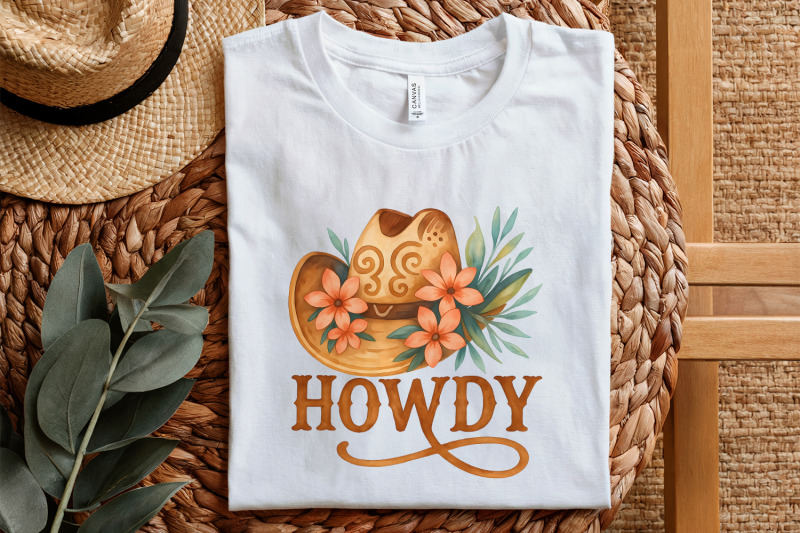 western-howdy-png-sublimation-design-cowboy-hat-flowers-country-them