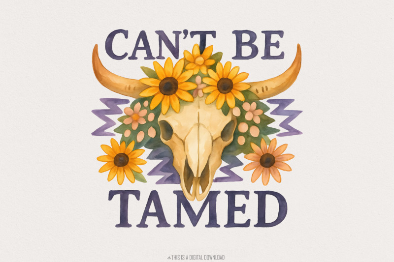 can-039-t-be-tamed-bull-skull-png-western-cowgirl-png-boho-floral-png-c