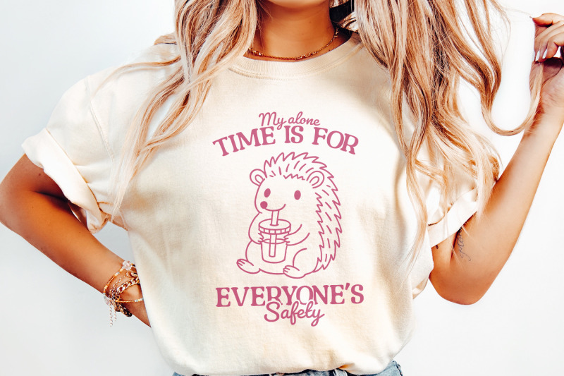my-alone-time-is-for-everyone-039-s-safety-trendy-png-cute-hedgehog-amp-sa