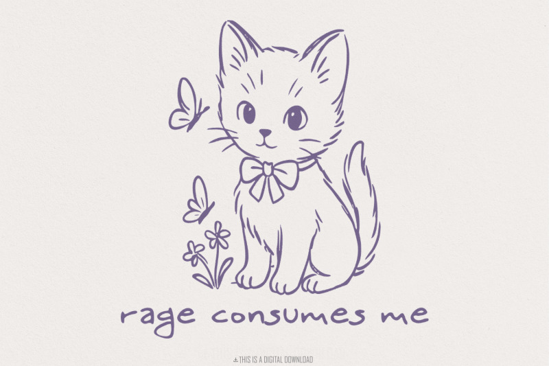 rage-consumes-me-funny-cat-art-vintage-animal-quote-cute-cat-png-r