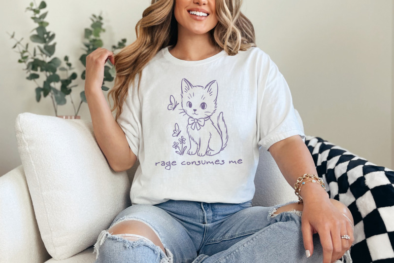 rage-consumes-me-funny-cat-art-vintage-animal-quote-cute-cat-png-r