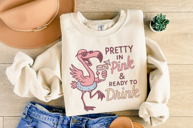 pretty-in-pink-and-ready-to-drink-png-flamingo-pool-day-shirt-graphi