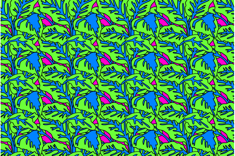 botanical-floral-seamless-pattern-with-leaves-vector-illustration