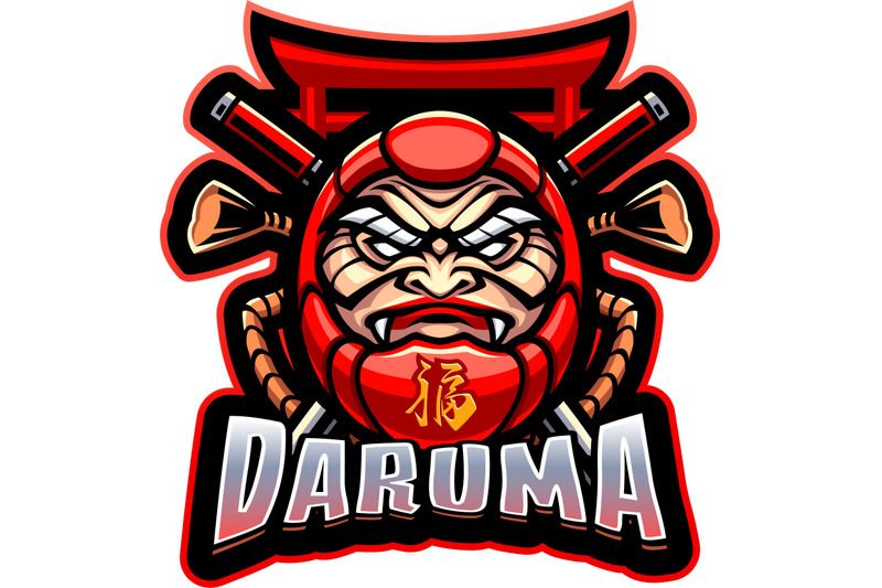 daruma-esport-mascot-logo-design