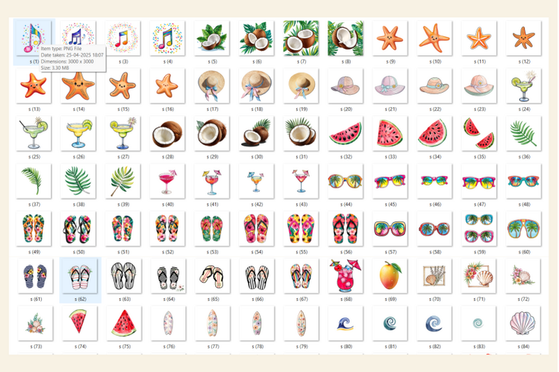 tropical-summer-clipart-bundle-240-hand-drawn-pngs