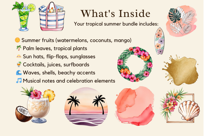 tropical-summer-clipart-bundle-240-hand-drawn-pngs