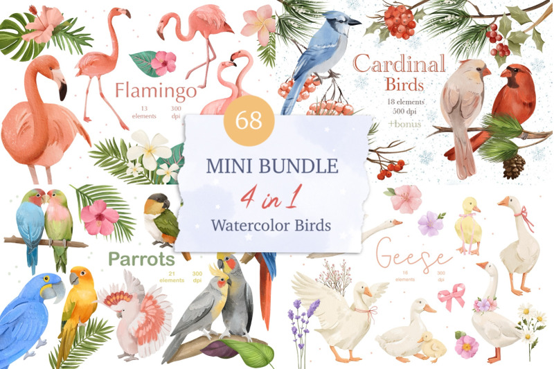 mini-watercolor-birds-bundle