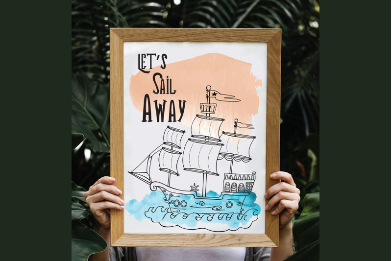 sail-boat-at-sea-hand-drawn-pirate-ship-old-ship