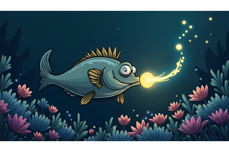 a-cartoon-anglerfish-using-its-glowing-lure-to-light-up-the-dark