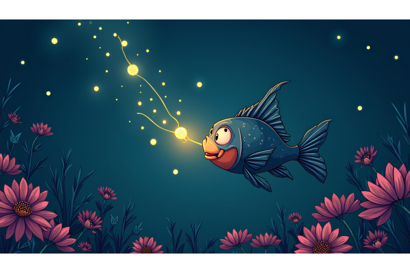 a-cartoon-anglerfish-using-its-glowing-lure-to-light-up-the-dark