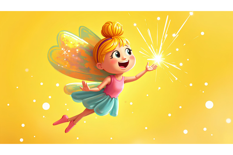 a-brushstroke-textured-fairy-spinning-in-rainbow-sparks