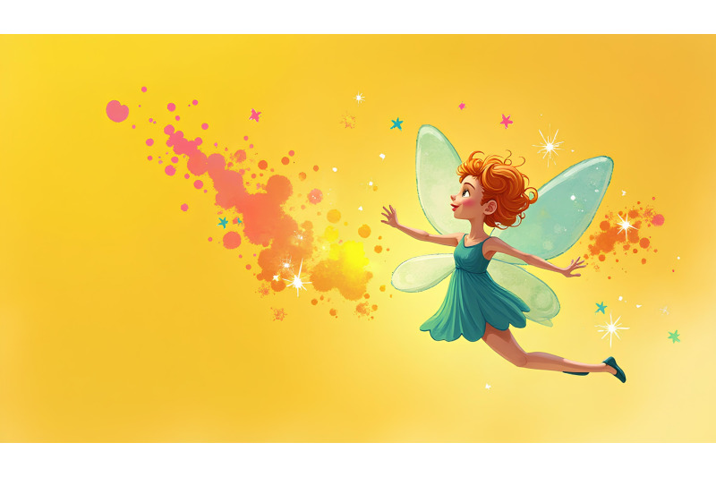a-brushstroke-textured-fairy-spinning-in-rainbow-sparks