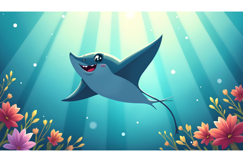 a-playful-cartoon-manta-ray-gliding-through-sunlight-beams