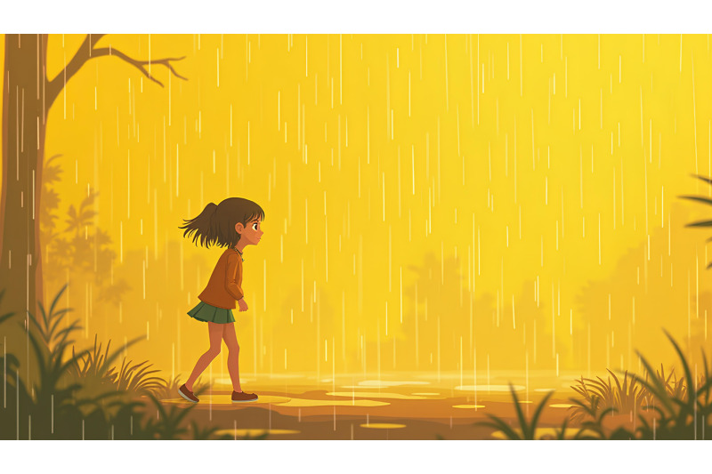 a-motion-blur-effect-of-a-girl-in-light-rain