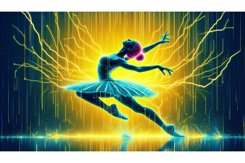 a-neon-effect-ballerina-under-electric-colored-rain