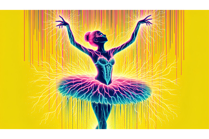 a-neon-effect-ballerina-under-electric-colored-rain