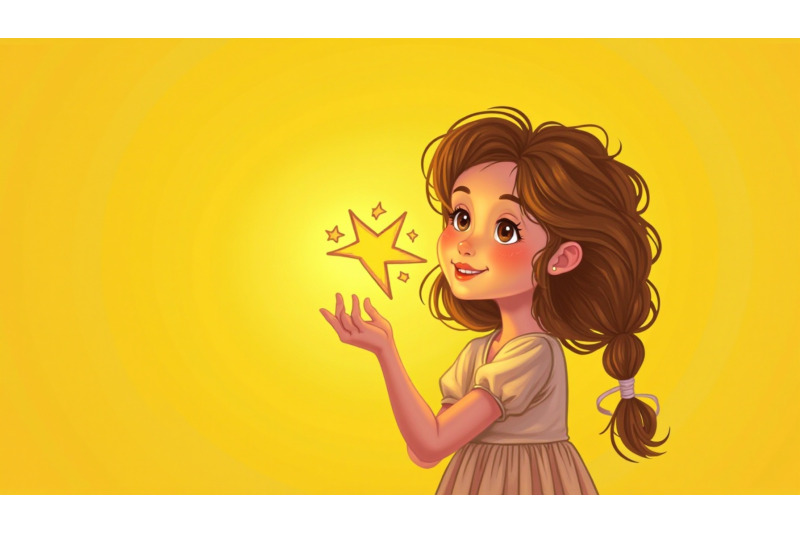 a-realism-painting-of-a-girl-holding-a-star