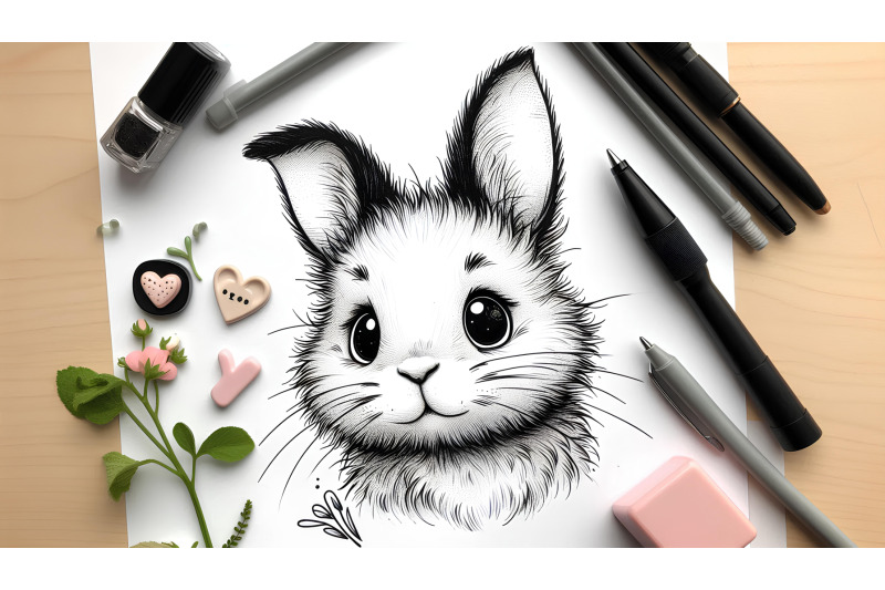 baby-bunny-portrait-ink-illustration
