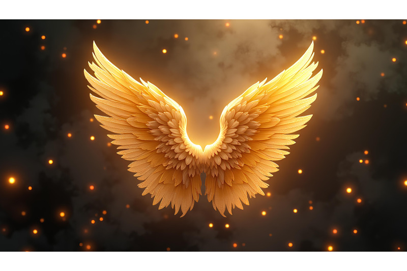bright-golden-angel-wings-standing-out-against-a-dark-smoky-texture-w