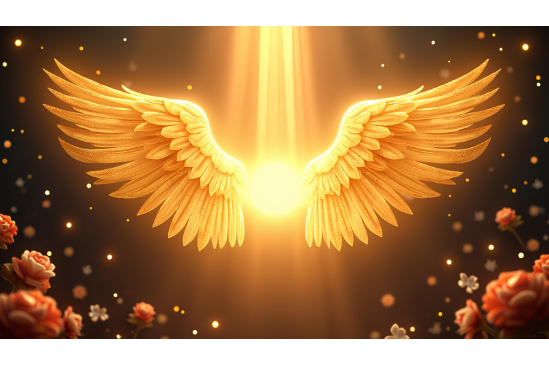 bright-golden-angel-wings-with-light-rays-gently-spreading-into-the-da