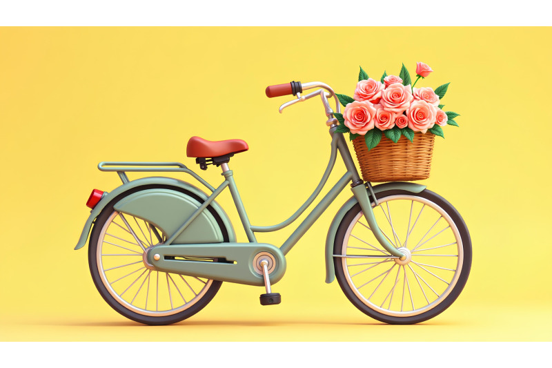 bicycle-with-a-basket-of-fresh-roses-digital-art