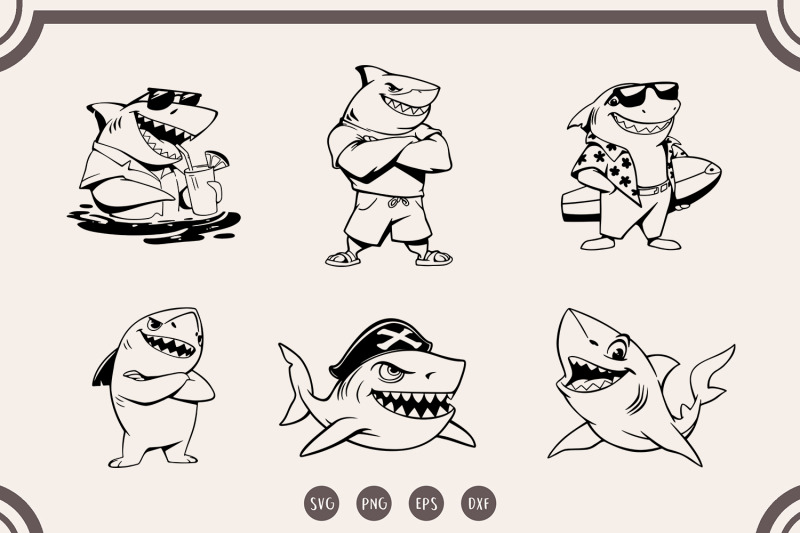 cute-shark-svg-bundle-funny-shark-svg-shark-clipart