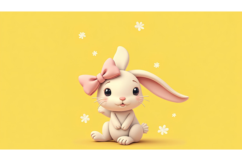 bunny-with-oversized-bows-surrealism