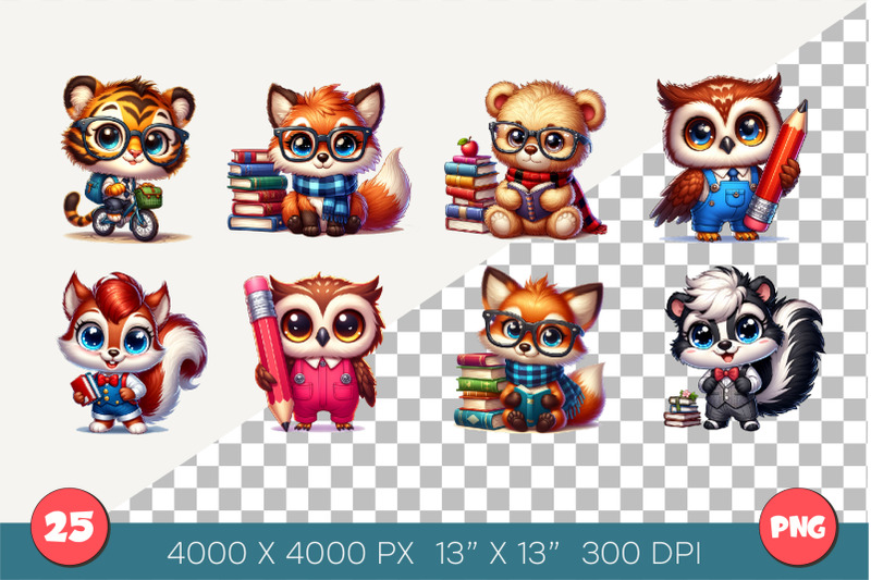 school-animal-cartoon-02-tshirt-sticker