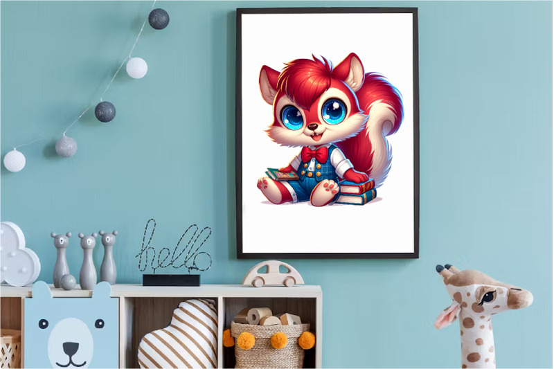 school-animal-cartoon-02-tshirt-sticker