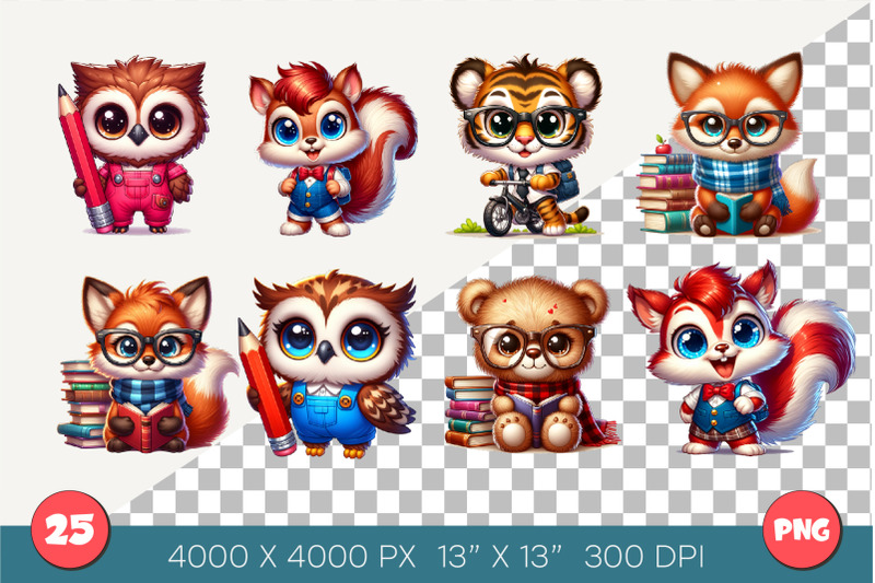 school-animal-cartoon-02-tshirt-sticker