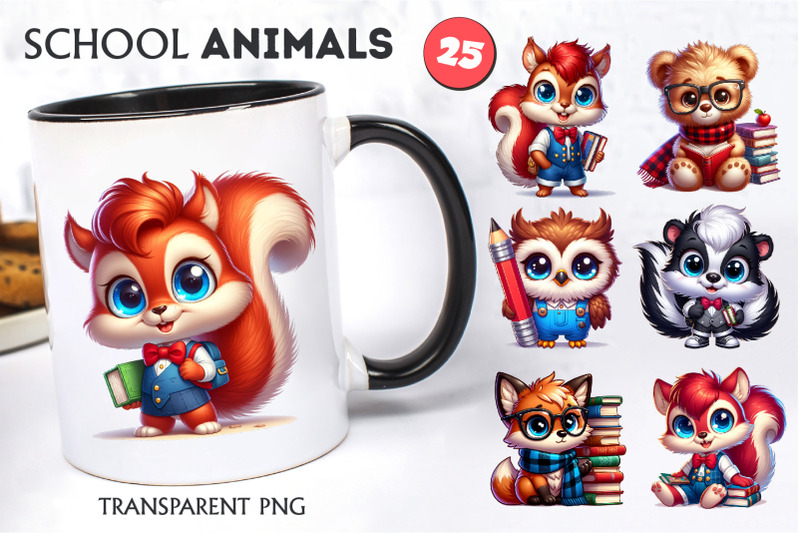 school-animal-cartoon-02-tshirt-sticker