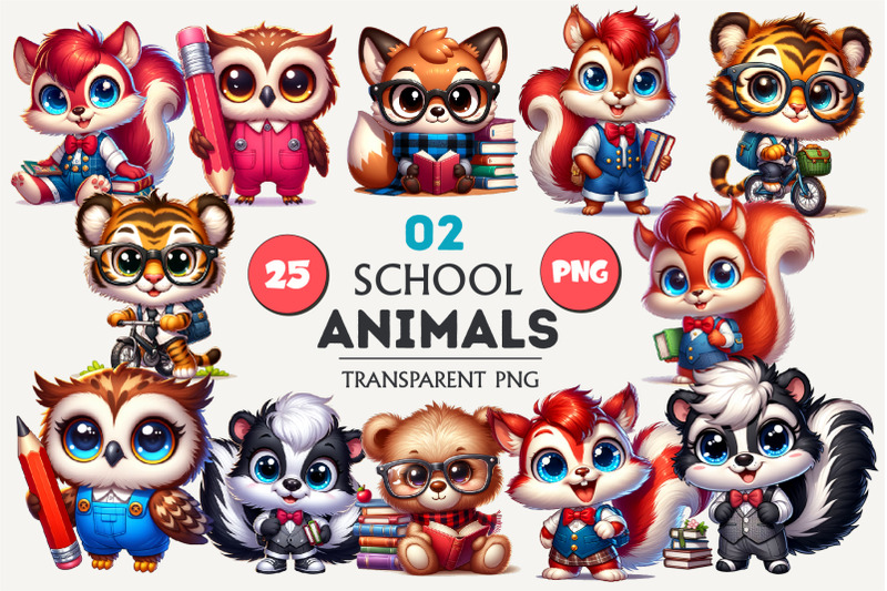 school-animal-cartoon-02-tshirt-sticker