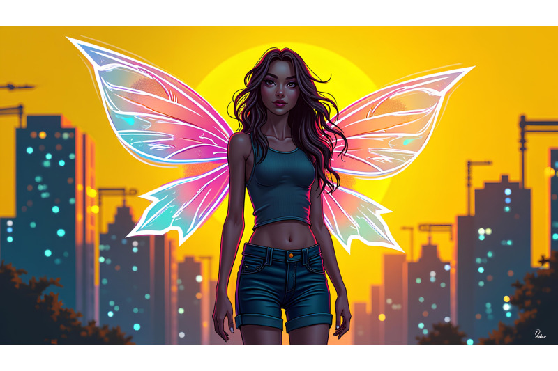 cyberpunk-fairy-neon-wings-and-city-lights
