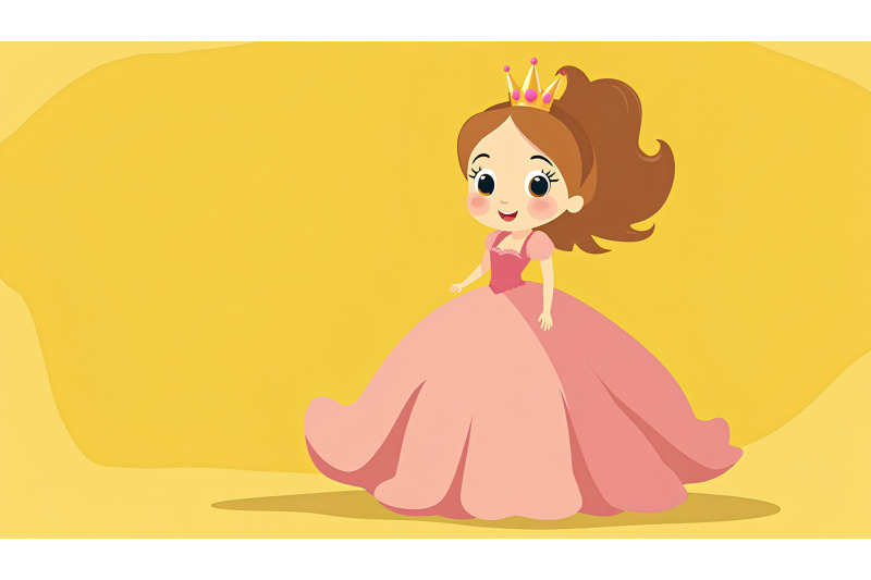 fairytale-princess-in-a-pink-dress-charcoal