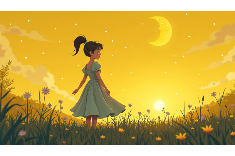 fairytale-princess-in-a-starry-meadow-charcoal