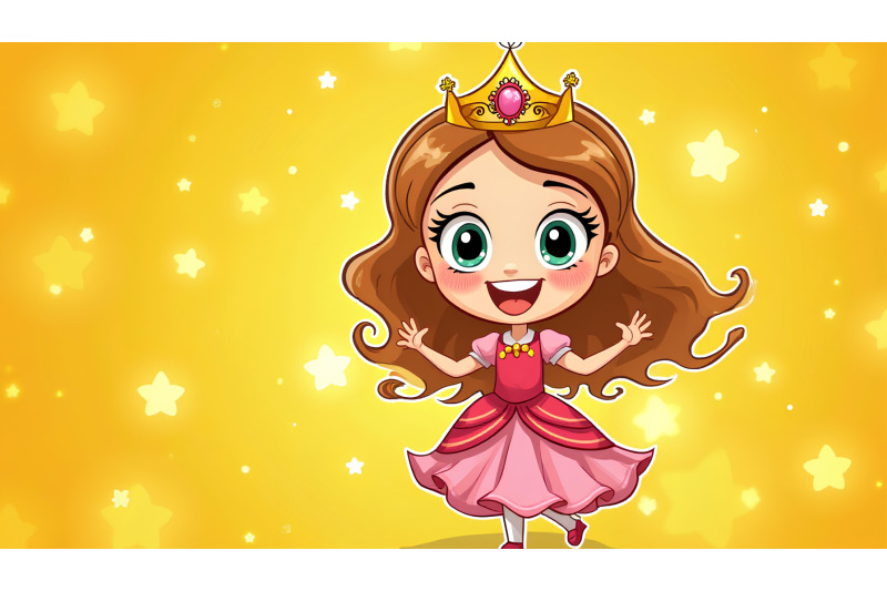 joyful-princess-with-sparkles-pop-art