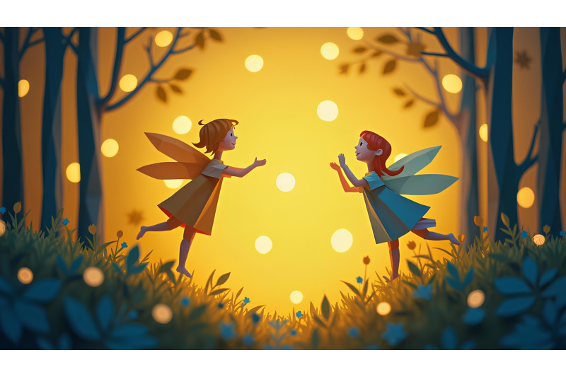 paper-origami-fairy-folded-night-fairy-tale