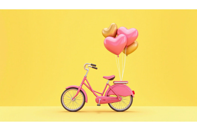 pink-bicycle-with-heart-balloons-acrylic