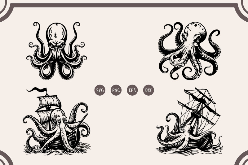 kraken-svg-bundle-shipwreck-octopus-clipart-sea-monster