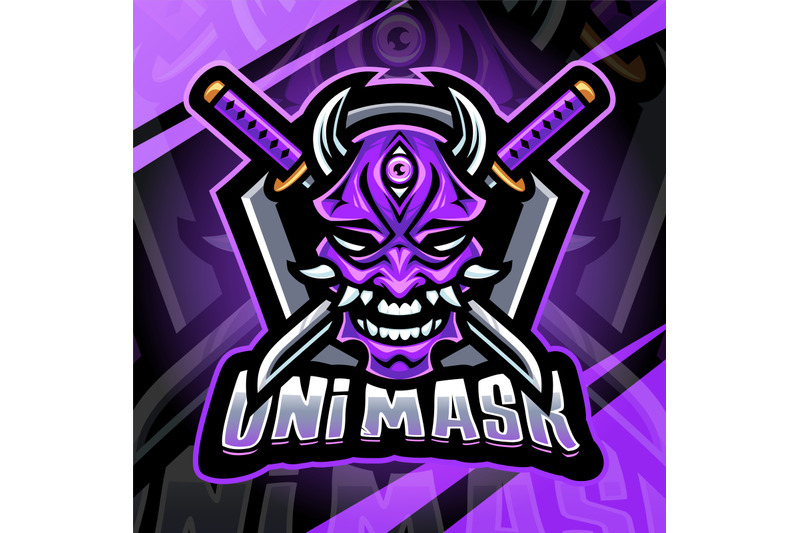 oni-mask-mascot-logo-design