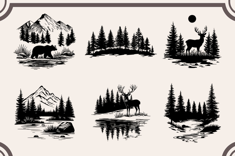forest-scene-svg-bundle-forest-landscape-svg-forest-scene