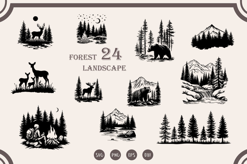 forest-scene-svg-bundle-forest-landscape-svg-forest-scene