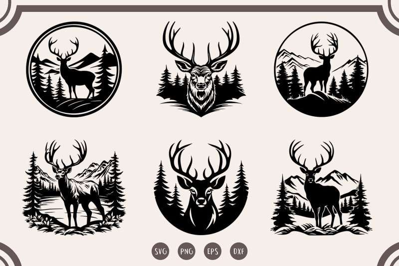deer-in-the-forest-svg-bundle-deer-clipart-forest-svg-png