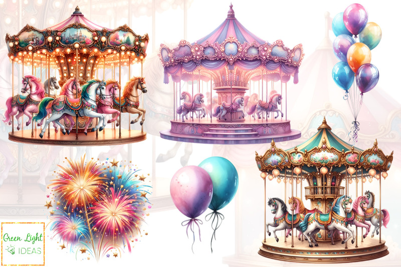 summer-carnival-clipart-circus-graphics-funfair-illustrations