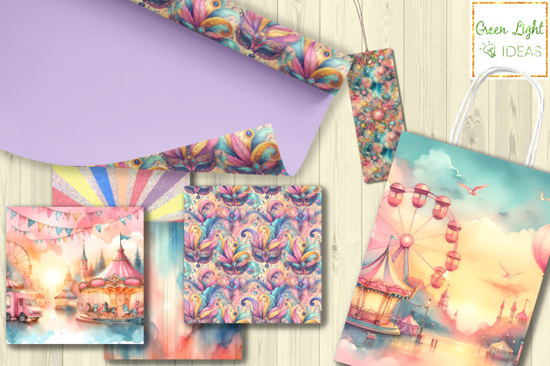 carnival-digital-papers-circus-backgrounds-funfair-printable-papers