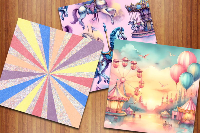 carnival-digital-papers-circus-backgrounds-funfair-printable-papers