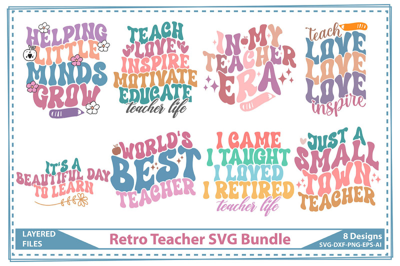 retro-teacher-svg-bundle