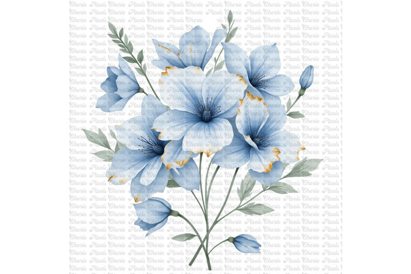 10-dusty-blue-flower-watercolor-clipart-bundle-light-blue-flowers